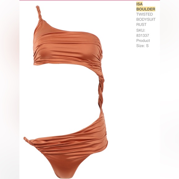Isa Boulder Twisted Swimsuit Rust Small - Picture 5 of 5